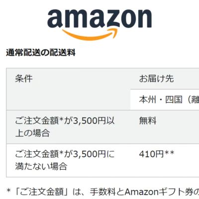 アマゾン 送料無料の規定