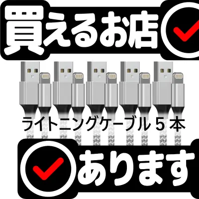 USB ライトニングケーブル５本セット ActionPieはどこに売っている？買える店を教えます。